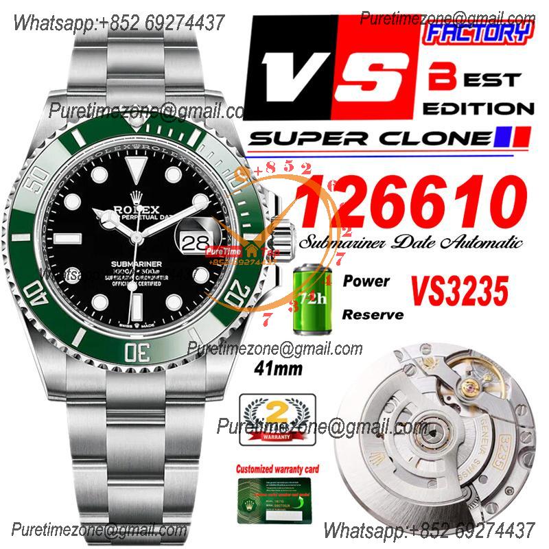 Submariner 41mm 126610LV  VS3235 Automatic Mens Watch VSF 1:1 Best Edition Black Dial 904L SS Bracelet CHS