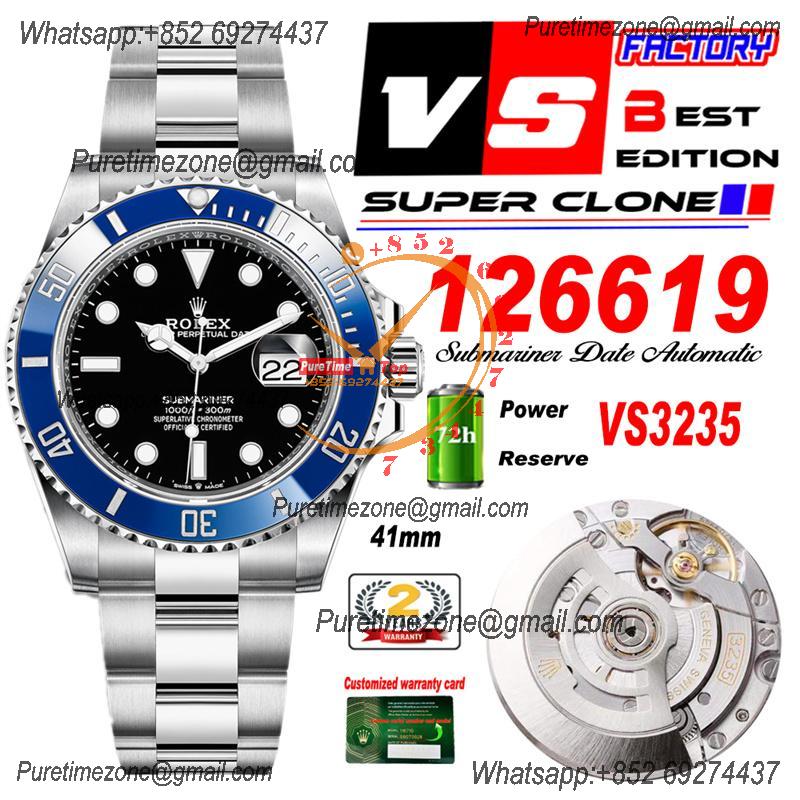 Submariner 41mm 126619LB  VS3235 Automatic Mens Watch VSF 1:1 Best Edition Black Dial 904L SS Bracelet CHS