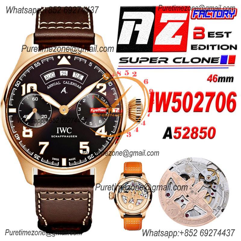 Big Pilot Annual Calendar Antoine de Saint Exupéry IW502706 A52850 Automatic Mens Watch Best Edition AZF RG Brown Dial