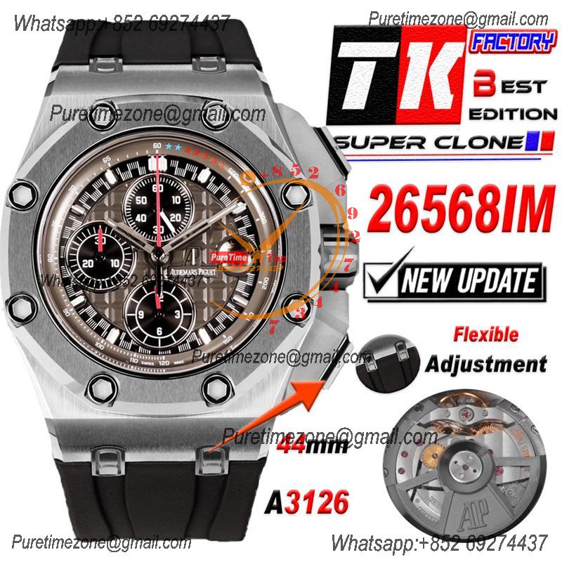 Royal Oak Offshore Schumacher 26568IM  A3126 Automatic Chronograph Mens Watch Best Edition TKF 44 Gray Dial Rubber CHS