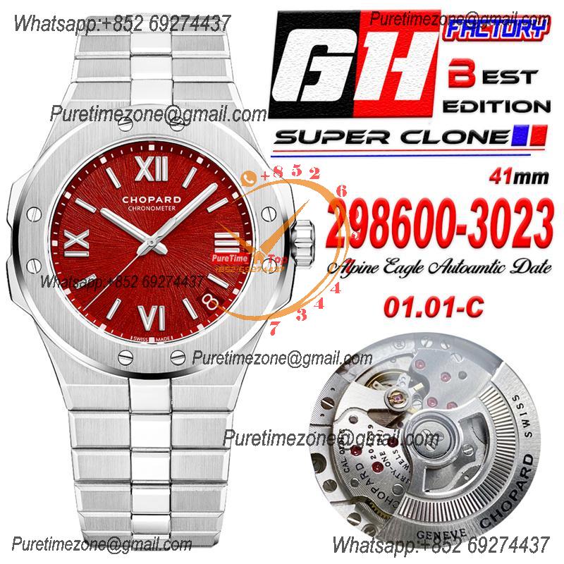 Alpine Eagle China Edition 298600-3023 2024 Red Dial M9015  Automatic Mens Watch Best Edition GHF 41 SS Bracelet CHS