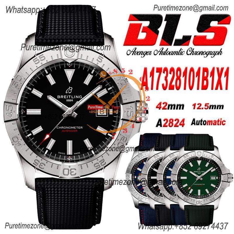 Avenger A17328101B1X1 A2824  Automatic Mens Watch Best Edition BLSF 42 Black Dial Leather Strap CHS