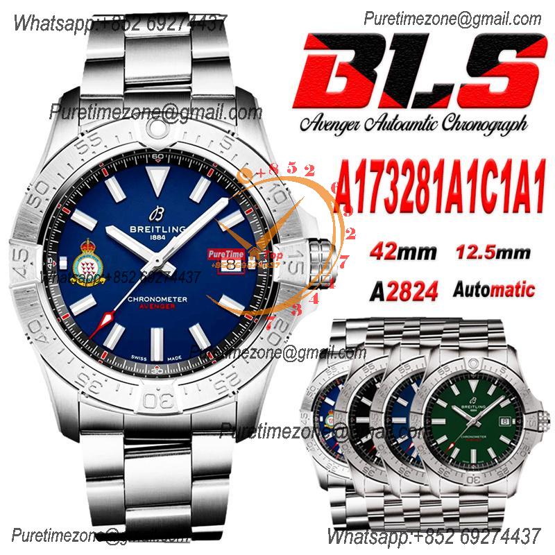 Avenger Red Arrows 60th Anniversary  A173281A1C1A1 A2824  Automatic Mens Watch Best Edition BLSF 42 Blue Dial SS Bracele