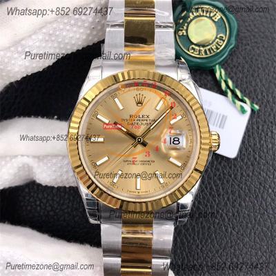 DateJust 41 126333 VS3235 Automatic Mens Watch 904L SS VSF Best Edition YG Gold Dial on Oyster Bracelet CHS