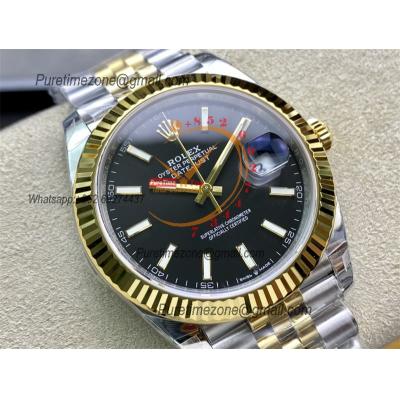 DateJust 41 126333 VS3235 Automatic Mens Watch 904L SS VSF Best Edition YG Black Dial on Oyster Bracelet CHS