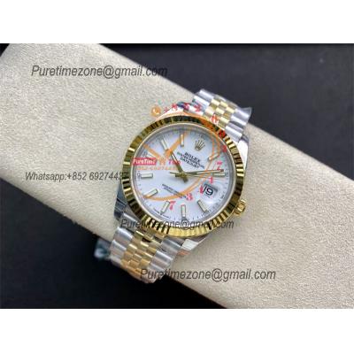 DateJust 41 126333 VS3235 Automatic Mens Watch 904L SS VSF Best Edition YG White Dial on Oyster Bracelet CHS