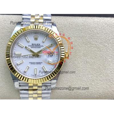 DateJust 41 126333 VS3235 Automatic Mens Watch 904L SS VSF Best Edition YG White Dial on Oyster Bracelet CHS