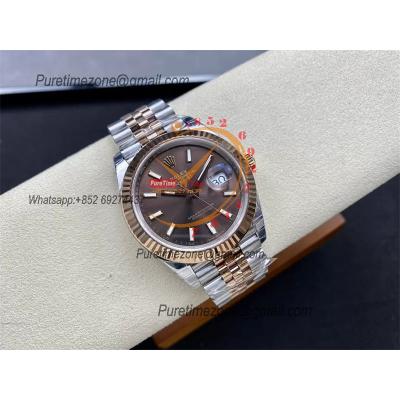 DateJust 41 126333 VS3235 Automatic Mens Watch 904L SS VSF Best Edition RG Brown Dial on Jubilee Bracelet CHS