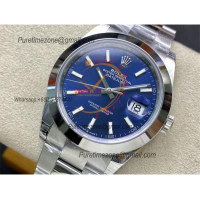 DateJust 41 126300 VS3235 Automatic Mens Watch 904L SS VSF Best Edition Blue Dial on Oyster Bracelet CHS