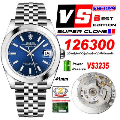 DateJust 41 126300 VS3235 Automatic Mens Watch 904...