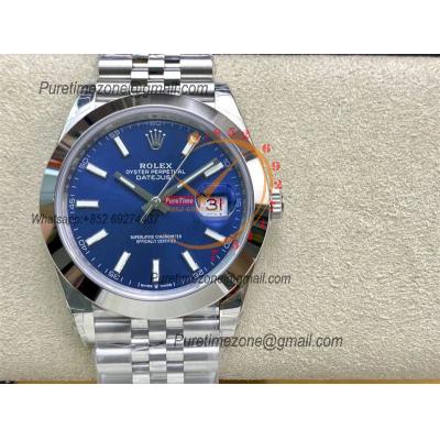 DateJust 41 126300 VS3235 Automatic Mens Watch 904L SS VSF Best Edition Blue Dial on Jubilee Bracelet CHS