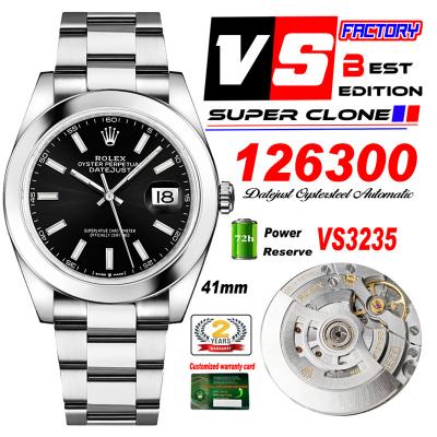 DateJust 41 126300 VS3235 Automatic Mens Watch 904...