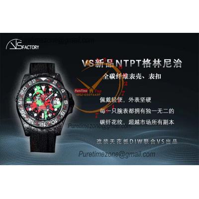 DIW Carbon 126710 VR3186 Automatic Mens Watch Best Edition VSF Forged Carbon Graffiti Dial Nylon Strap CHS