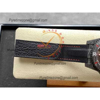 Submariner DIW Carbon VS3135 Automatic Mens Watch VSF 1:1 Best Edition Black Red Dial Nylon Strap CHS