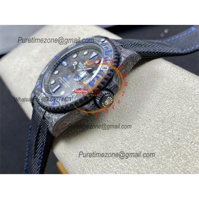 Submariner DIW Carbon VS3135 Automatic Mens Watch VSF 1:1 Best Edition Black Blue Dial Nylon Strap CHS