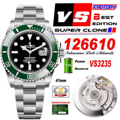 Submariner 41mm 126610LV  VS3235 Automatic Mens Wa...