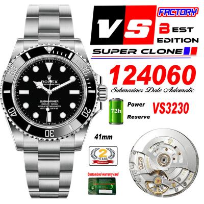 Submariner 41mm 124060 No Date VS3230 Automatic Me...