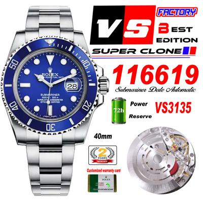 Submariner 40 116610LV  VS3135 Automatic Mens Watc...