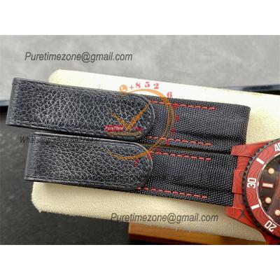 Submariner DIW Red Carbon VS3135 Automatic Mens Watch VSF 1:1 Best Edition Black Dial Nylon Strap CHS