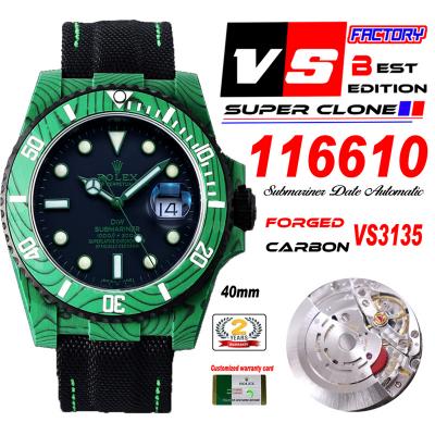 Submariner DIW Green Carbon VS3135 Automatic Mens ...