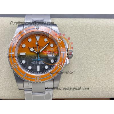 Submariner DIW VS3135 Automatic Mens Watch VSF 1:1 Best Edition Black Orange Dial 904L Steel Bracelet CHS