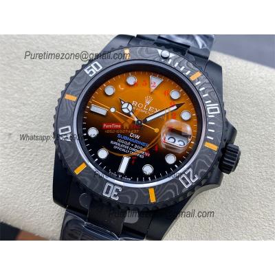 Submariner DIW VS3135 Automatic Mens Watch VSF 1:1 Best Edition DLC Black Orange Dial 904L Steel Bracelet CHS