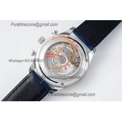 Portuguese IW371605 A69355 Automatic Chronograph Mens Watch AZF Best Edition 41 White Dial Blue Leather CHS