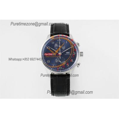 Portuguese IW371606 A69355 Automatic Chronograph Mens Watch AZF Best Edition 41 Blue Dial Blue Leather CHS