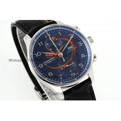 Portuguese IW371606 A69355 Automatic Chronograph Mens Watch AZF Best Edition 41 Blue Dial Blue Leather CHS