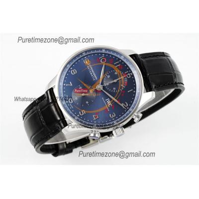 Portuguese IW371606 A69355 Automatic Chronograph Mens Watch AZF Best Edition 41 Blue Dial Blue Leather CHS