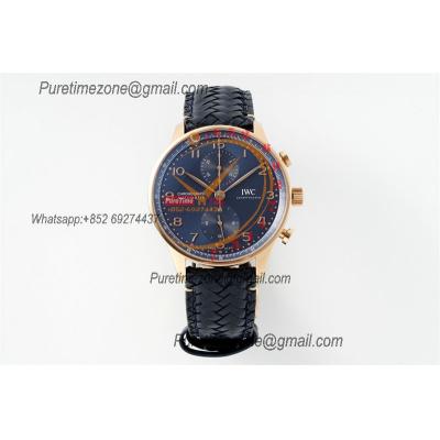 Portuguese IW371614 A69355 Automatic Chronograph Mens Watch AZF Best Edition 41 RG Blue Dial Leather Strap CHS