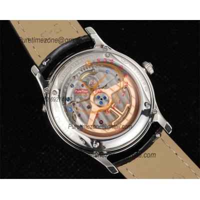 Master Ultra Thin Perpetual Calendar Q1308470 A868 Automatic Mens Watch Best Edition GRF 39 Black Dial Black Leather CHS