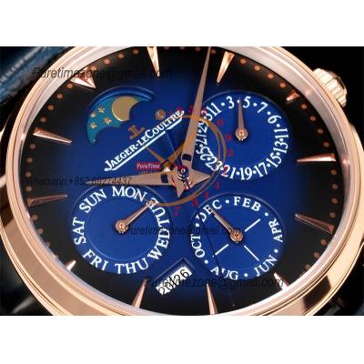 Master Ultra Thin Perpetual Calendar Q114258J A868 Automatic Mens Watch Best Edition GRF 39 RG Blue Dial  Leather CHS