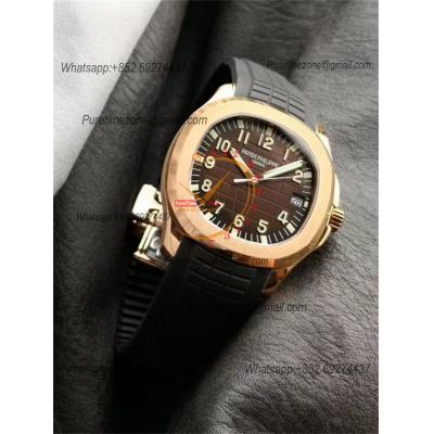 Aquanaut 5167 40mm A330 Atuomatic Mens Watch Best Edition 3KF V3 RG Brown Dial Rubber Strap CHS (New clasp）