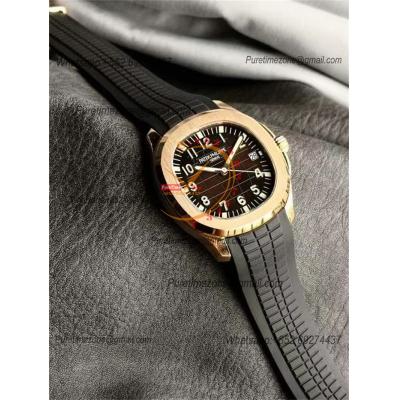 Aquanaut 5167 40mm A330 Atuomatic Mens Watch Best Edition 3KF V3 RG Brown Dial Rubber Strap CHS (New clasp）