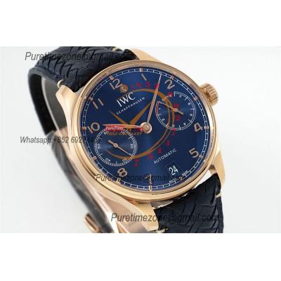 Portuguese Real Power Reserve IW371614 A52010 Automatic Mens Watch  Best Edition AZF 42 RG Blue Dial Leather CHS