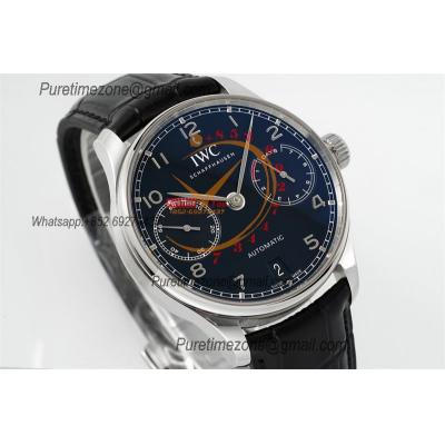 Portuguese Real Power Reserve IW500704 A52010 Automatic Mens Watch  Best Edition AZF 42 SS Black Dial Leather CHS