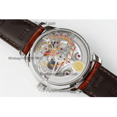 Portuguese Real Power Reserve IW500712 A52010 Automatic Mens Watch  Best Edition AZF 42 SS White Dial Leather CHS