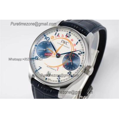 Portuguese Real Power Reserve IW500715 A52010 Automatic Mens Watch  Best Edition AZF 42 SS White Dial Leather CHS