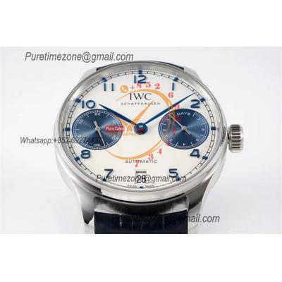 Portuguese Real Power Reserve IW500715 A52010 Automatic Mens Watch  Best Edition AZF 42 SS White Dial Leather CHS