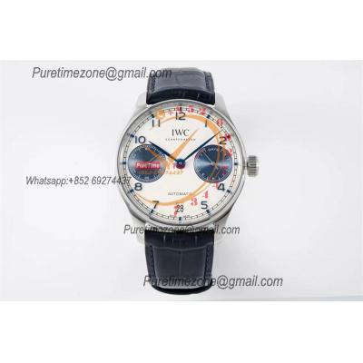 Portuguese Real Power Reserve IW500715 A52010 Automatic Mens Watch  Best Edition AZF 42 SS White Dial Leather CHS