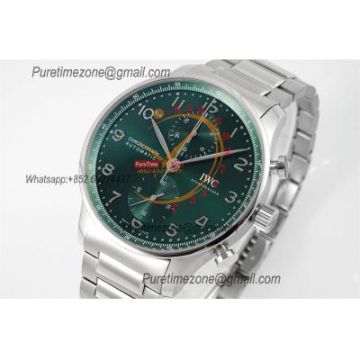 Portuguese IW371615 A69355 Automatic Chronograph Mens Watch AZF Best Edition 41 Green Dial SS Bracelet  CHS