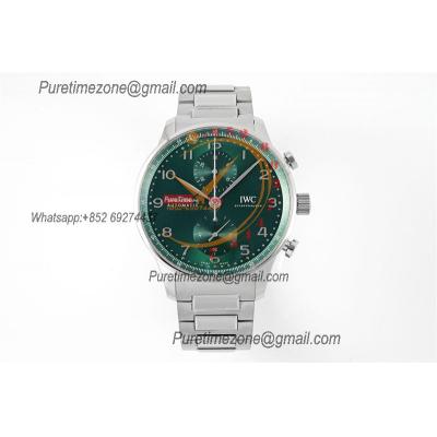 Portuguese IW371615 A69355 Automatic Chronograph Mens Watch AZF Best Edition 41 Green Dial SS Bracelet  CHS