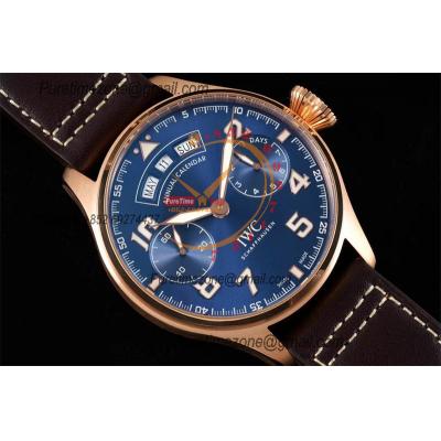 Big Pilot Annual Calendar Le Petit Prince IW502701 A52850 Automatic Mens Watch Best Edition AZF RG Blue Dial