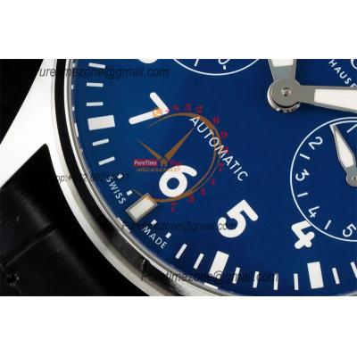 Big Pilot Annual Calendar IW503502 A52850 Automatic Mens Watch Best Edition AZF SS Blue Dial Leather Strap CHS