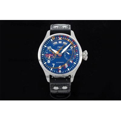 Big Pilot Annual Calendar IW503502 A52850 Automatic Mens Watch Best Edition AZF SS Blue Dial Leather Strap CHS