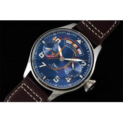 Big Pilot Annual Calendar Le Petit Prince IW502710 A52850 Automatic Mens Watch Best Edition AZF SS Blue Dial Leather