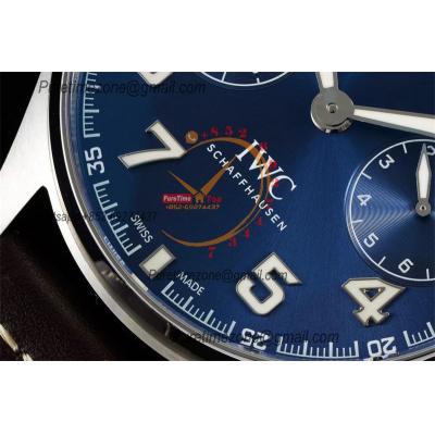 Big Pilot Annual Calendar Le Petit Prince IW502710 A52850 Automatic Mens Watch Best Edition AZF SS Blue Dial Leather