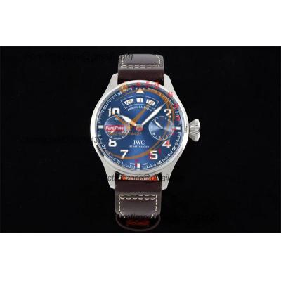 Big Pilot Annual Calendar Le Petit Prince IW502710 A52850 Automatic Mens Watch Best Edition AZF SS Blue Dial Leather