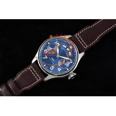 Big Pilot Annual Calendar Le Petit Prince IW502710 A52850 Automatic Mens Watch Best Edition AZF SS Blue Dial Leather